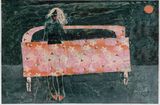 Mehtap ve Kadn by Azade Koker contemporary artwork mixed media painting
