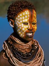 Karo woman with necklaces by Carol Beckwith  Angela Fisher contemporary artwork photography