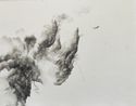 Leap into the void tribute to Yves Klein by Ruben Fuentes contemporary artwork Painting