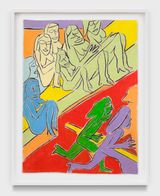 The Runners by Ruby Neri contemporary artwork drawing works on paper