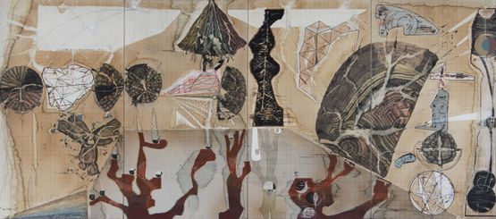 Palindrome Anagram Painting by Jitish Kallat contemporary artwork Painting
