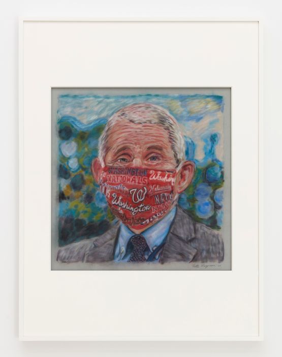 Homage to Americas Doctor Anthony S. Fauci by Keith Mayerson contemporary artwork Works on Paper