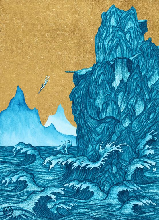 Nature Plus Cliff Diving by Yao Jui-Chung contemporary artwork Works on Paper