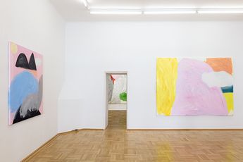 Contemporary art exhibition Jongsuk Yoon Yellow to Pink at Galerie nachst St. Stephan Rosemarie Schwarzwalder Vienna Austria