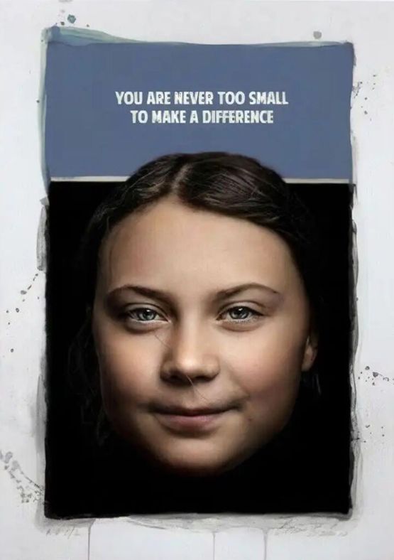 You Are Never Too Small Greta Thunberg by The Connor Brothers contemporary artwork Print
