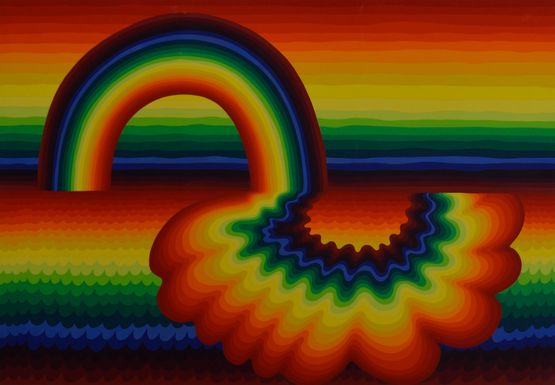 Rainbow Bridge 192200 by Ay-O contemporary artwork Print