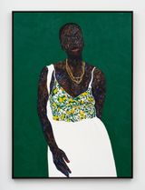 Lemon Slip Dress by Amoako Boafo contemporary artwork mixed media painting
