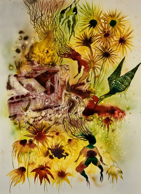 Stork by Shiva Ahmadi contemporary artwork Painting