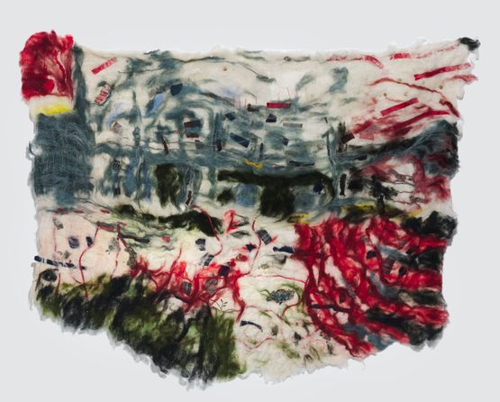 Abandoned home 1 by T. Vinoja contemporary artwork Textile