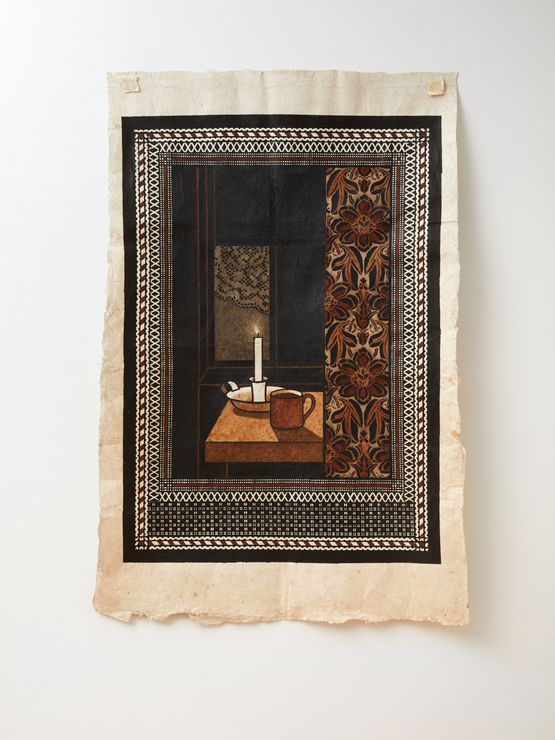 Blackout in Banaras by Robin White contemporary artwork Textile