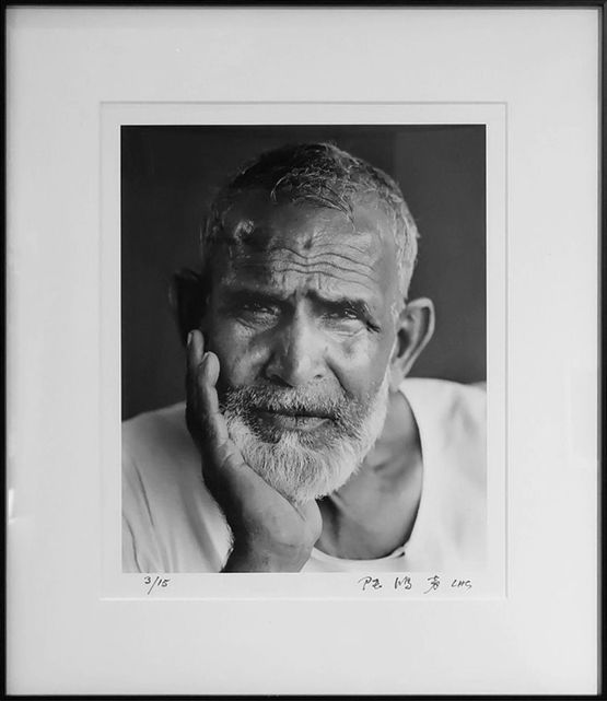 Portrait Teh Tarik Stall Owner by Loke Hong Seng contemporary artwork Works on Paper