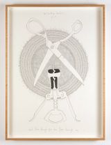 what flows through you also flows through me by Del Kathryn Barton contemporary artwork drawing