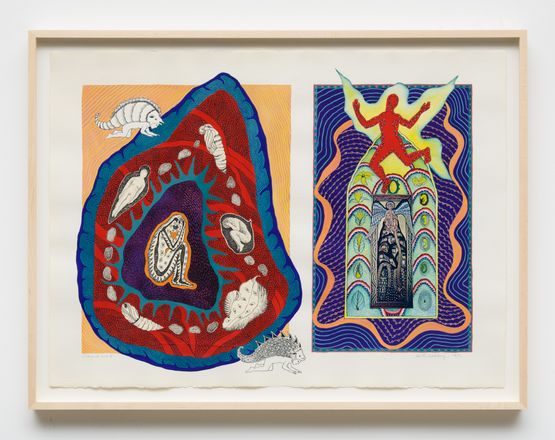 Hildegard and I by Faith Wilding contemporary artwork Works on Paper