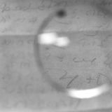Gandhis GlassesViewing a note on his day of silence shortly before his death by Tomoko Yoneda contemporary artwork photography