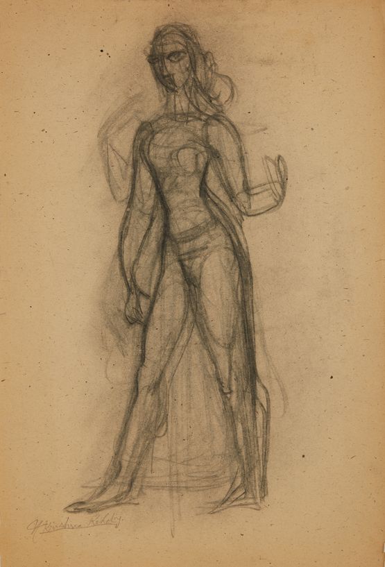Untitled Drawing 89 by Krishna Reddy contemporary artwork Painting