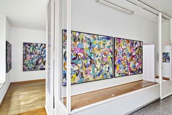 Contemporary art exhibition David Moses Overflow at Knust Kunz Gallery Editions Munich Germany
