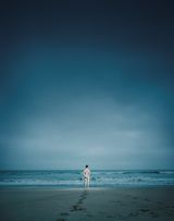 Paul on Santa Monica Beach on May 16 2012 at about 614 am by Andreas Muhe contemporary artwork photography print