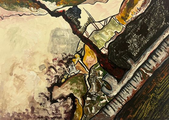 Borders II by Vinoja Tharmalingam contemporary artwork Painting