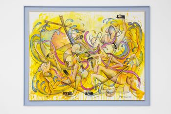 Whos Lost in a Sea of Images by Simon Fujiwara contemporary artwork drawing painting