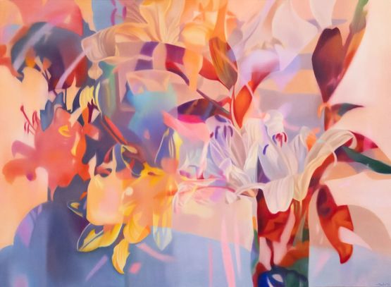 Moonlit Lily by Wannita Tankeng contemporary artwork Painting