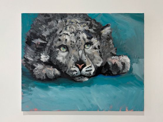 Snow Leopard by Charles Hascoet contemporary artwork Painting