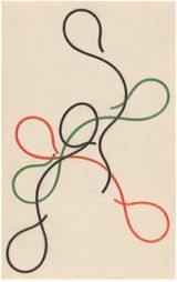 Lignes ondoyantes Undulating Lines by Sophie Taeuber-Arp contemporary artwork drawing works on paper