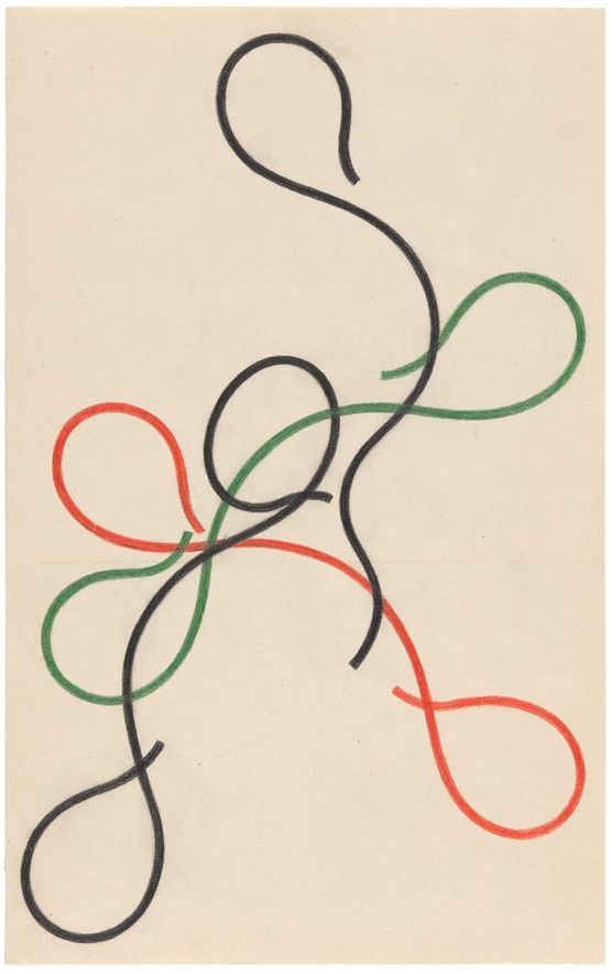 Lignes ondoyantes Undulating Lines by Sophie Taeuber-Arp contemporary artwork Works on Paper