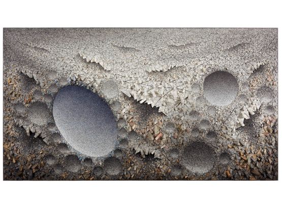 Aggregation A08-SE024BLUE by Chun Kwang Young contemporary artwork Works on Paper