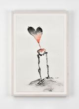Coeur Squelette by Annette Messager contemporary artwork painting works on paper