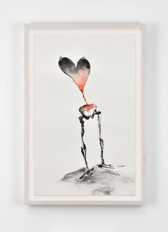 Coeur Squelette by Annette Messager contemporary artwork Painting