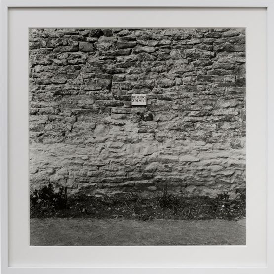 The Absence of the Artist by Keith Arnatt contemporary artwork Photography