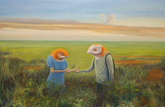 Watching the Plants with Heart VI Shameplant by Ant Ngai Wing Lam contemporary artwork Painting