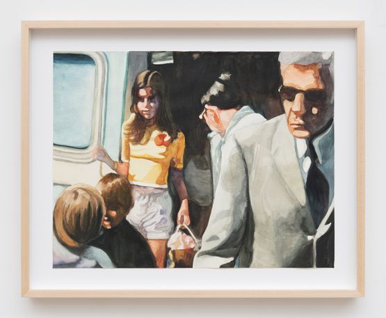 Home Movie Bus Stop by Lisa Edelstein contemporary artwork Painting