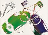 Perrier- white by Andy Warhol contemporary artwork print