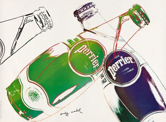 Perrier- white by Andy Warhol contemporary artwork Print
