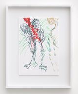 De-Fossilization Of The Look Dialogue With Madonna Del Parto by Pelagie Gbaguidi contemporary artwork works on paper drawing