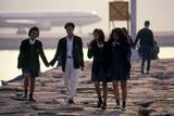 Students after school Kwun Tong breakwater Hong Kong by Greg Girard contemporary artwork photography