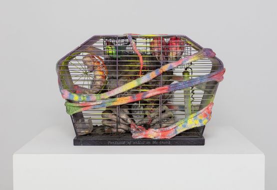 Portrait of Artist in the Crisis by Tetsumi Kudo contemporary artwork Sculpture