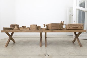 Contemporary art exhibition Sudarshan Shetty Future Remains at Galerie Krinzinger Seilerstatte 16 Vienna Austria