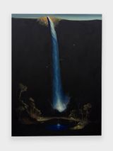 A River Dividing Presence and Absence by Caleb Hahne Quintana contemporary artwork painting
