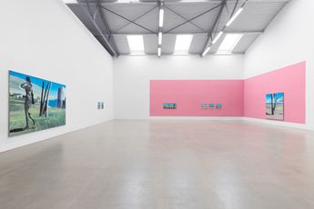 Contemporary art exhibition Marc Desgrandchamps Die blaue Stunde at Galerie Eigen  Art Leipzig Germany