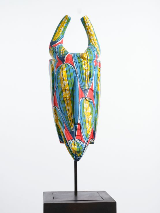 Hybrid Mask Zamble Guro by Yinka Shonibare contemporary artwork Sculpture