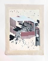 On the Foothills of Alborz by Asal Peirovi contemporary artwork painting works on paper