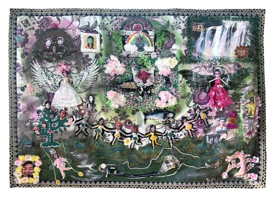 Heavenly Hideaway by Ye Funa contemporary artwork Painting