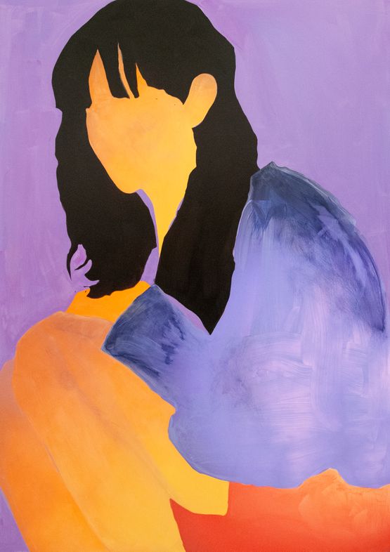 Happy Alone by Rebecca Bernau contemporary artwork Painting