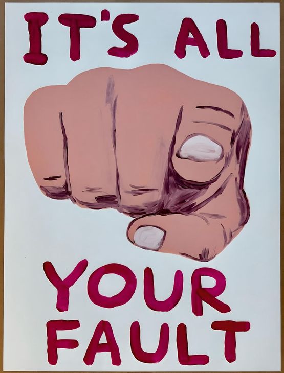 Its All Your Fault by David Shrigley contemporary artwork Print