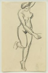 Weiblicher Akt 25 by August Macke contemporary artwork works on paper drawing
