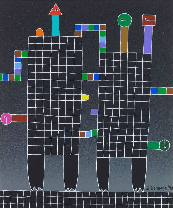 Nets Under Nets and Nets by Sadamasa Motonaga contemporary artwork Painting