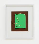Trompe Loeil no. 6 Matches on Green by Anthony Iacono contemporary artwork painting