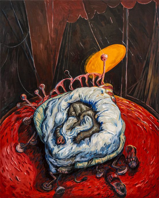 The Crawling Bed by Bae Yoon Hwan contemporary artwork Painting